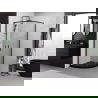 Mexen Exo halbrunde Duschkabine verschiebbar 100 x 100 cm, transparent, schwarz - 8132-100-100-70-00