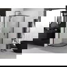 Mexen Exo halbrunde Duschkabine verschiebbar 100 x 100 cm, transparent, schwarz - 8132-100-100-70-00