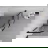 Mexen Exo halbrunde Duschkabine verschiebbar 100 x 100 cm, transparent, schwarz - 8132-100-100-70-00
