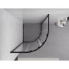 Mexen Exo-S Duo halvrund duschkabin skjutbar 100 x 100 cm, transparent, svart - 8132-100-100-70-00