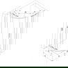 Mexen Exo halbrunde Duschkabine verschiebbar 100 x 100 cm, transparent, schwarz - 8132-100-100-70-00