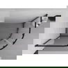 Mexen Exo Duschkabine halbkreisförmig asymmetrisch schiebbar 100 x 90 cm, transparent, schwarz - 8132-100-090-70-00