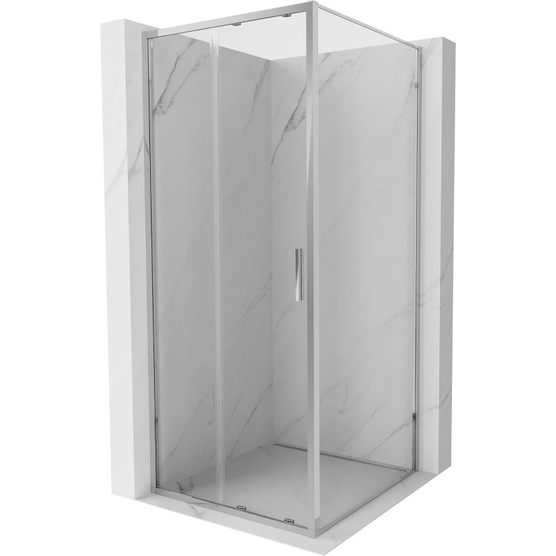Mexen Exo Duschkabine, schiebbar 100 x 100 cm, transparent, chrom - 8151-100-100-01-00