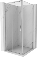 Mexen Exo-S cabina doccia scorrevole 100 x 100 cm, trasparente, cromato - 8151-100-100-01-00