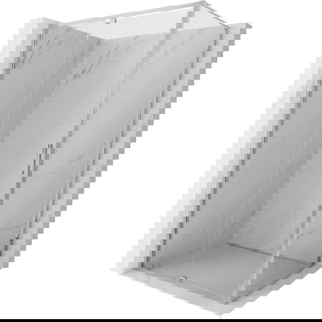 Mexen Exo cabine de duche de abrir 95 x 75 cm, transparente, cromada - 819-095-075-01-00