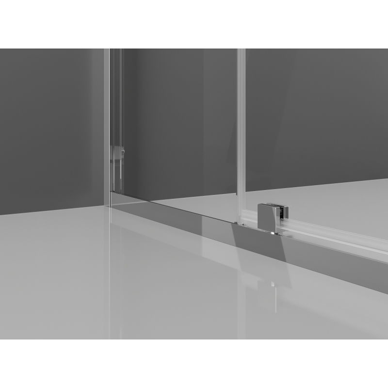 Mexen Exo vikbar duschkabin 115 x 75 cm, transparent, krom - 819-115-075-01-00