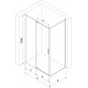 Mexen Exo-R cabine de douche pivotante 105 x 75 cm, transparent, chromé - 819-105-075-01-00