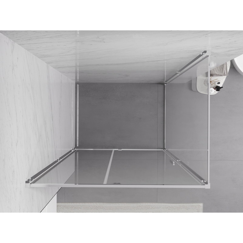 Mexen Exo kabina prysznicowa uchylna 155 x 75 cm, transparent, chrom - 819-155-075-01-00