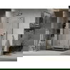 Mexen Lima faltbare Duschkabine 100 x 90 cm, transparent, schwarz + Duschwanne Flat, schwarz - 856-100-090-70-00-4070B