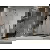 Mexen Lima faltbare Duschkabine 100 x 90 cm, transparent, schwarz + Duschwanne Flat, schwarz - 856-100-090-70-00-4070B