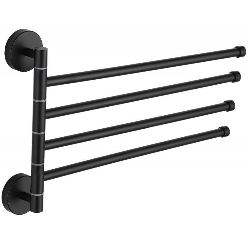 Mexen porte-serviettes pivotant quadruple, noir - 7039244-70