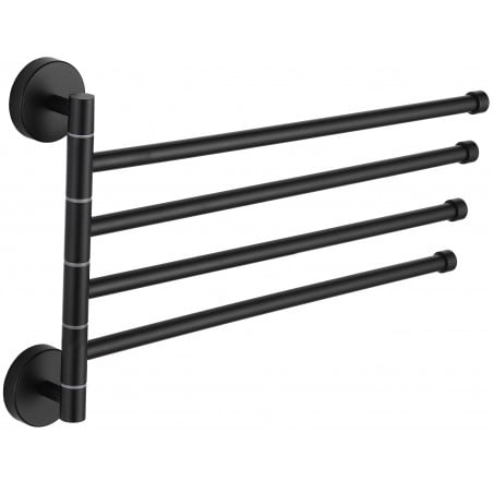 Mexen quadruple swivel towel rail, black - 7039244-70