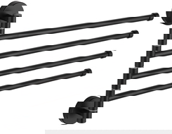 Mexen neliosainen kääntyvä pyyheteline, musta - 7039244-70