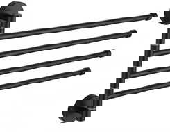 Mexen perchero giratorio cuádruple para toallas, negro - 7039244-70