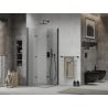 Mexen Lima Duo cabina doccia pieghevole 80 x 80 cm, trasparente, nero - 856-080-080-70-00-02