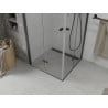 Mexen Lima Duo cabine de douche pliante 90 x 90 cm, transparent, noir - 856-090-090-70-00-02