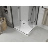 Mexen Lima Duo opklapbare douchecabine 70 x 70 cm, transparant, zwart + Flat douchebak - 856-070-070-70-02-4010B