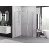 Mexen Exo-R svängbar duschkabin 145 x 100 cm, transparent, krom - 819-145-100-01-00