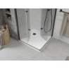Mexen Lima Duo folding shower enclosure 80 x 80 cm, transparent, black + Flat tray - 856-080-080-70-02-4010B