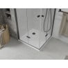 Mexen Lima Duo faltbare Duschkabine 80 x 80 cm, transparent, schwarz + Duschwanne Flat - 856-080-080-70-02-4010B