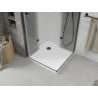 Mexen Lima Duo Faltbare Duschkabine 80 x 80 cm, transparent, schwarz + Flat-Duschwanne - 856-080-080-70-02-4010B
