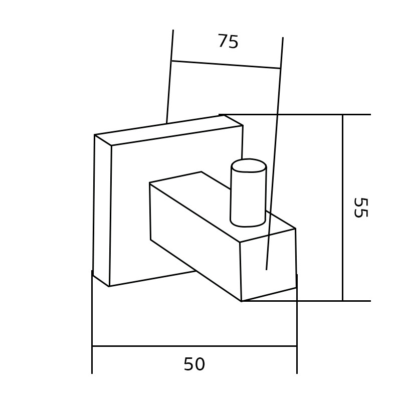 Mexen crochet pour serviette, chromé - 7020635-00