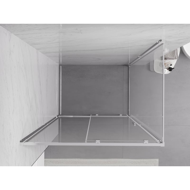 Mexen Exo-S cabina doccia scorrevole 110 x 80 cm, trasparente, cromata - 8151-110-080-01-00