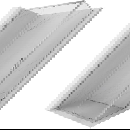 Mexen Exo Sliding Shower Enclosure 145 x 80 cm, Transparent, Chrome - 8151-145-080-01-00