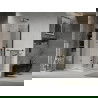 Mexen Lima Duo Faltbare Duschkabine 100 x 100 cm, transparent, schwarz + Duschwanne Flat - 856-100-100-70-02-4010B