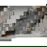 Mexen Lima Duo Faltbare Duschkabine 100 x 100 cm, transparent, schwarz + Duschwanne Flat - 856-100-100-70-02-4010B