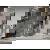 Mexen Lima Duo Faltbare Duschkabine 100 x 100 cm, transparent, schwarz + Duschwanne Flat - 856-100-100-70-02-4010B