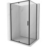 Mexen Exo-R cabina doccia a battente 95 x 75 cm, trasparente, nera - 819-095-075-70-00
