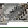 Mexen Lima klappbare Duschkabine 80 x 80 cm, graphit, chrom + Duschwanne Flat, schwarz - 856-080-080-01-40-4070