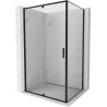 Mexen Exo hinged shower cabin 105 x 80 cm, transparent, black - 819-105-080-70-00