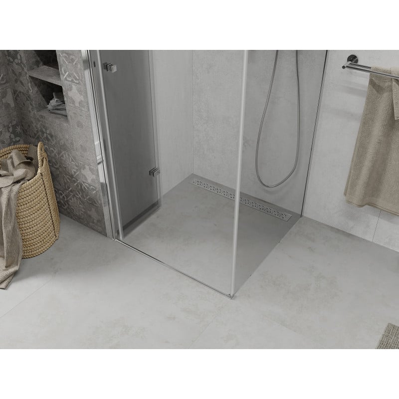 Mexen Lima opvouwbare douchecabine 80 x 80 cm, transparant, chroom - 856-080-080-01-00