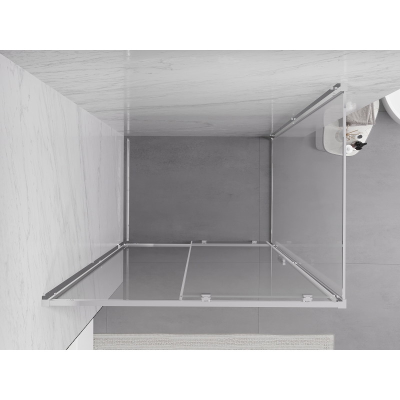 Mexen Exo-S Schiebeduschkabine 155 x 85 cm, transparent, Chrom - 8151-155-085-01-00