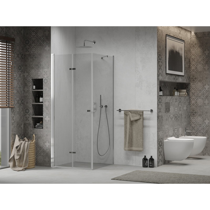 Mexen Lima preklopna tuš kabina 90 x 90 cm, transparentna, krom - 856-090-090-01-00