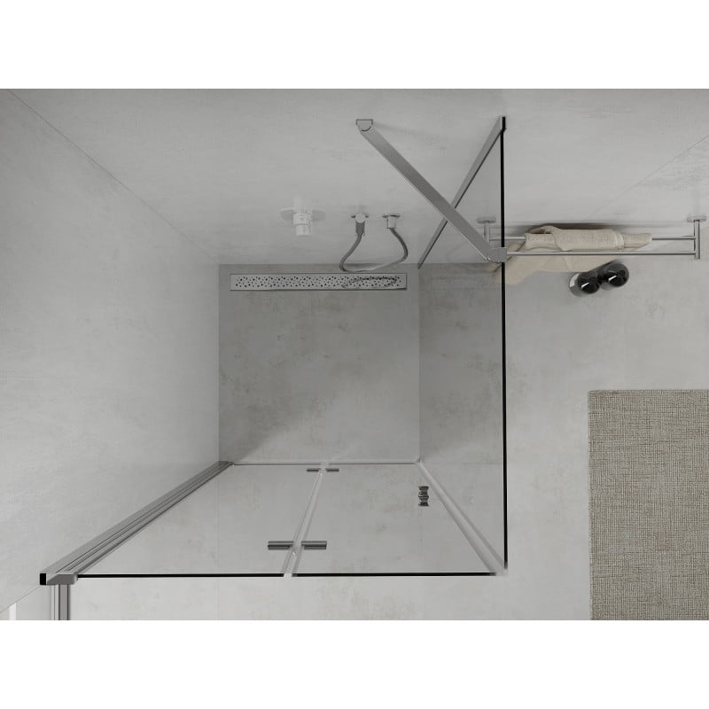 Mexen Lima Folding Shower Enclosure 90 x 90 cm, Transparent, Chrome - 856-090-090-01-00