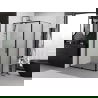 Mexen Exo Duschkabine mit Tür 135 x 85 cm, transparent, schwarz - 819-135-085-70-00