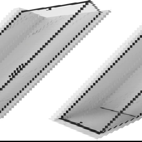 Mexen Exo douchecabine scharnierend 145 x 85 cm, transparant, zwart - 819-145-085-70-00