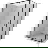 Mexen Exo Duschkabine schwenkbar 155 x 85 cm, transparent, schwarz - 819-155-085-70-00