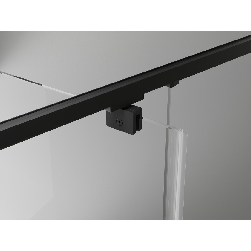 Mexen Exo nagibna kabina za prhanje 105 x 85 cm, prosojna, črna - 819-105-085-70-00