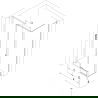 Mexen Exo douchecabine 155 x 85 cm, transparant, zwart - 819-155-085-70-00