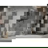 Mexen Lima faltbare Duschkabine 80 x 100 cm, grafit, chrom + Flat Duschwanne, schwarz - 856-080-100-01-40-4070