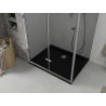 Mexen Lima folding shower enclosure 80 x 100 cm, graphite, chrome + Flat tray, black - 856-080-100-01-40-4070