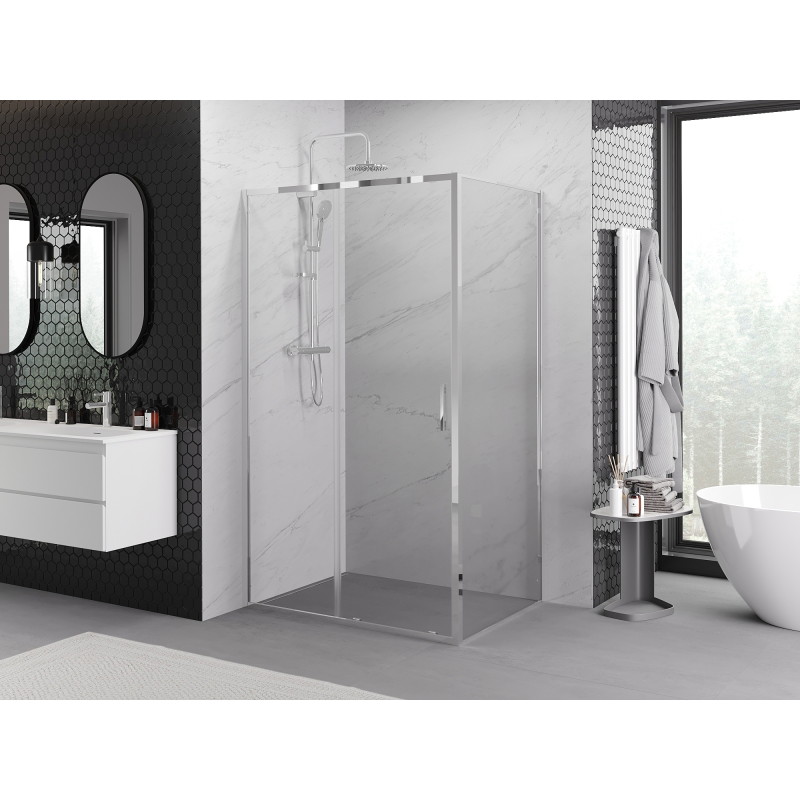 Mexen Exo-S cabina de ducha corredera 110 x 95 cm, transparente, cromo - 8151-110-095-01-00