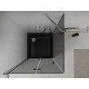 Mexen Lima zložljiva tuš kabina 90 x 90 cm, grafit, krom + plitki Flat, črna - 856-090-090-01-40-4070