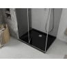 Mexen Lima faltbare Duschkabine 90 x 100 cm, Graphit, Chrom + Flat-Duschtasse, Schwarz - 856-090-100-01-40-4070