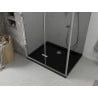 Mexen Lima faltbare Duschkabine 90 x 100 cm, Graphit, Chrom + Flat-Duschtasse, Schwarz - 856-090-100-01-40-4070