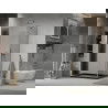 Mexen Lima cabine de douche pliante 90 x 100 cm, graphite, chrome + receveur Flat, noir - 856-090-100-01-40-4070